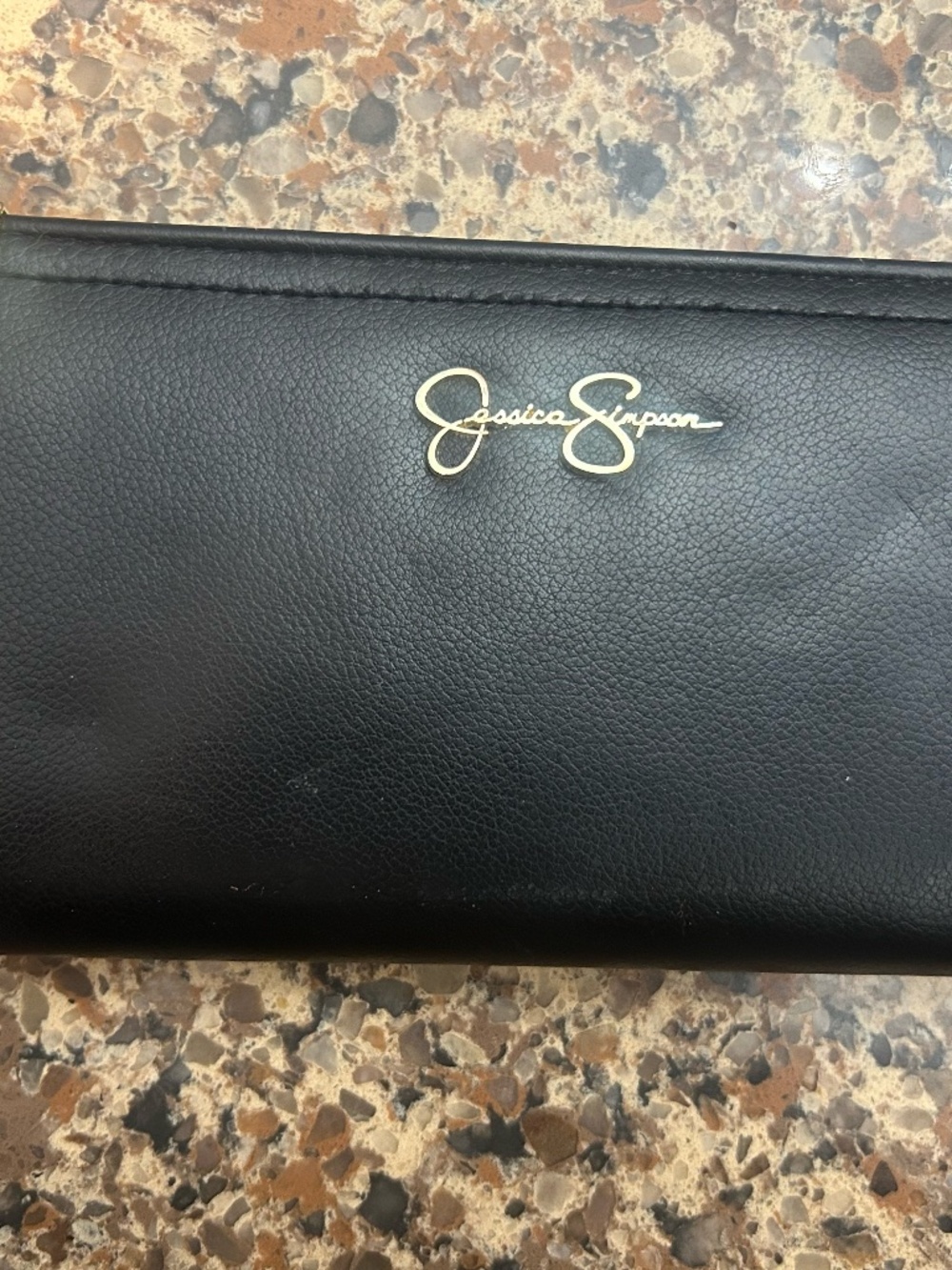 Jessica Simpson Black Leather Wallet
